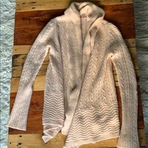 Pale pink 100% cashmere super soft knit cardigan